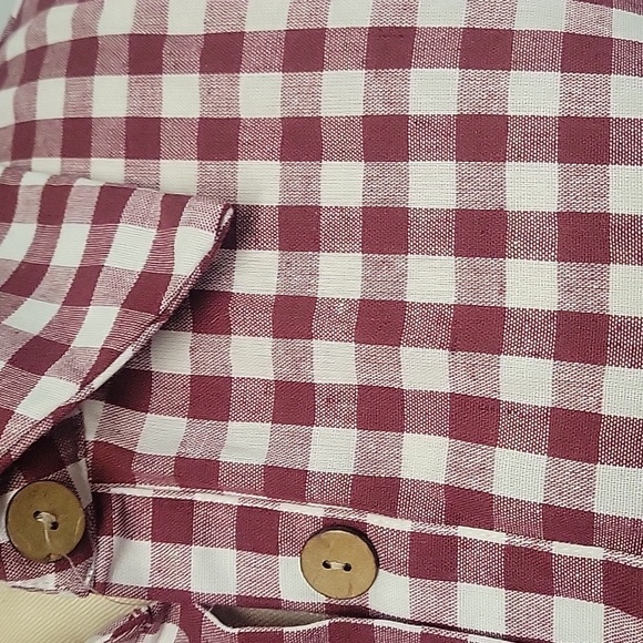 Emery Rose Checkered Button-Down Dress, Size S - Picture 2 of 5